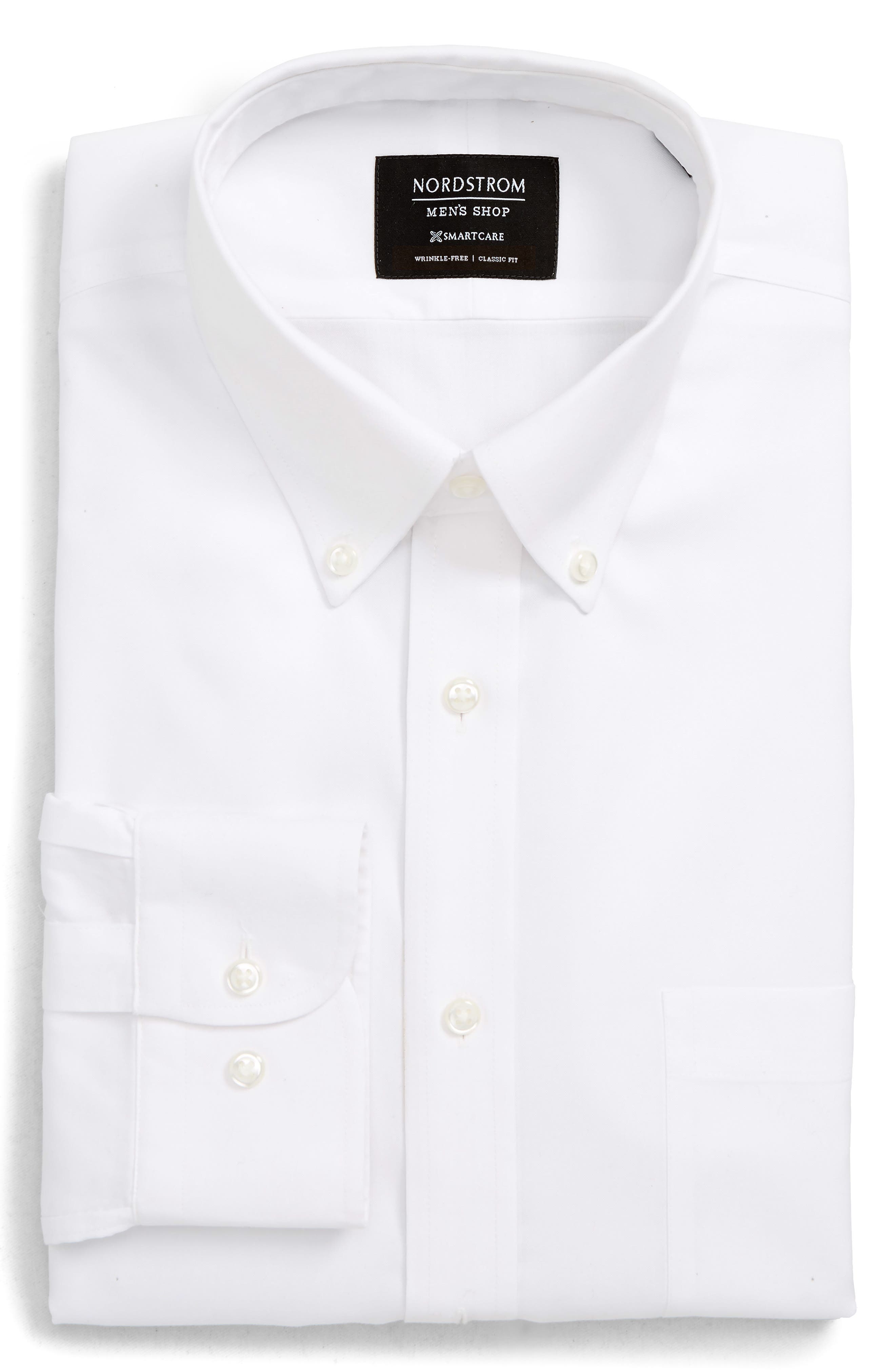 Traditional Fit Pinpoint Dress Shirt ...